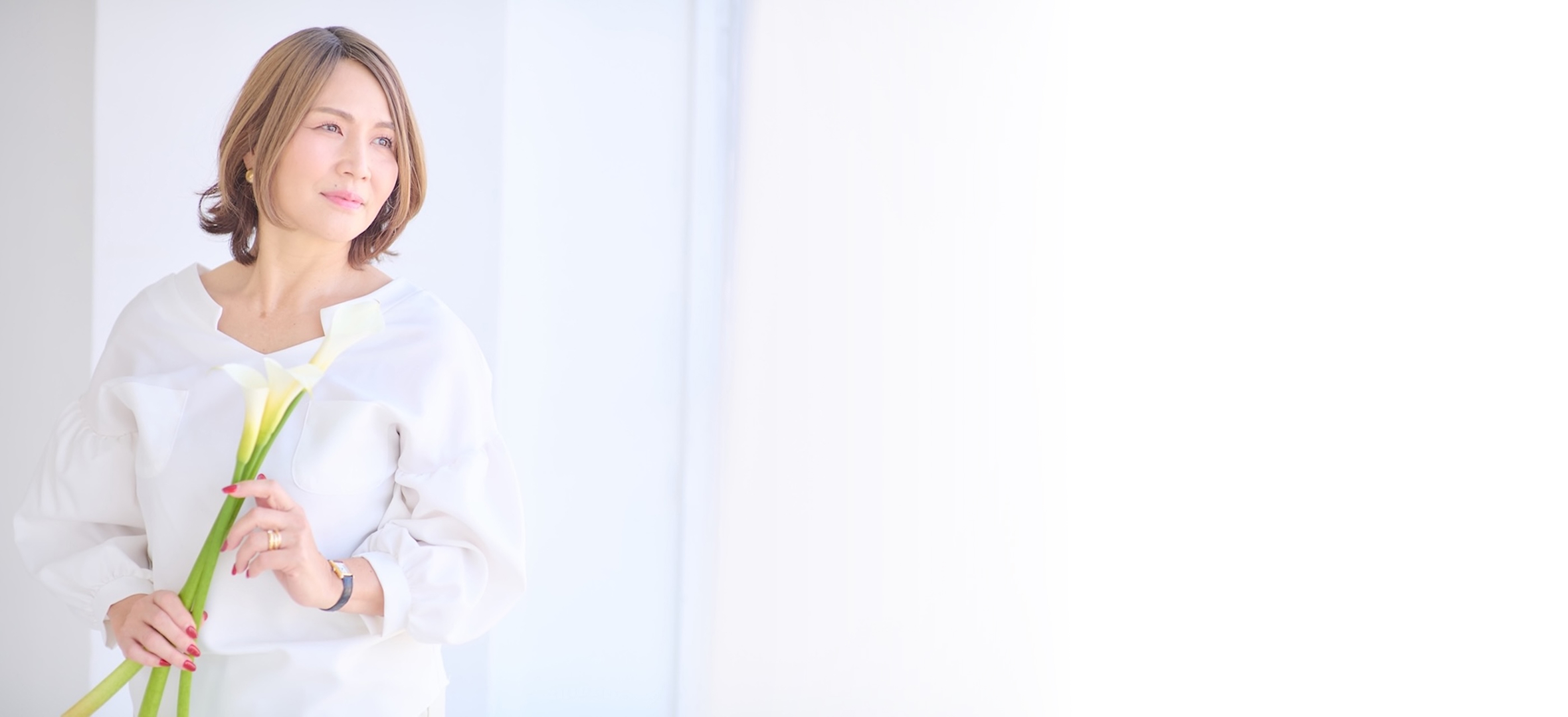 ウィッグを着けた女性